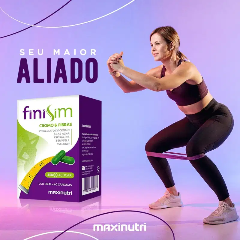 Kit Finisim Picolinato de Cromo + Fibra 120 Cps – Maxinutri