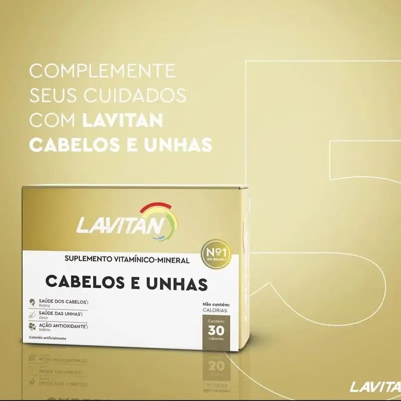 Kit Cimed Lavitan Cabelos e Unhas Suplemento Alimentar (3 Unidades)