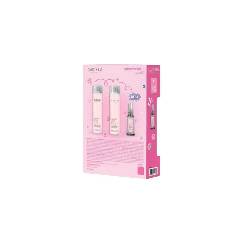 Cadiveu Quartzo Shine - Kit Shampoo 250ml + Cond 250ml + Óleo Capilar 65ml