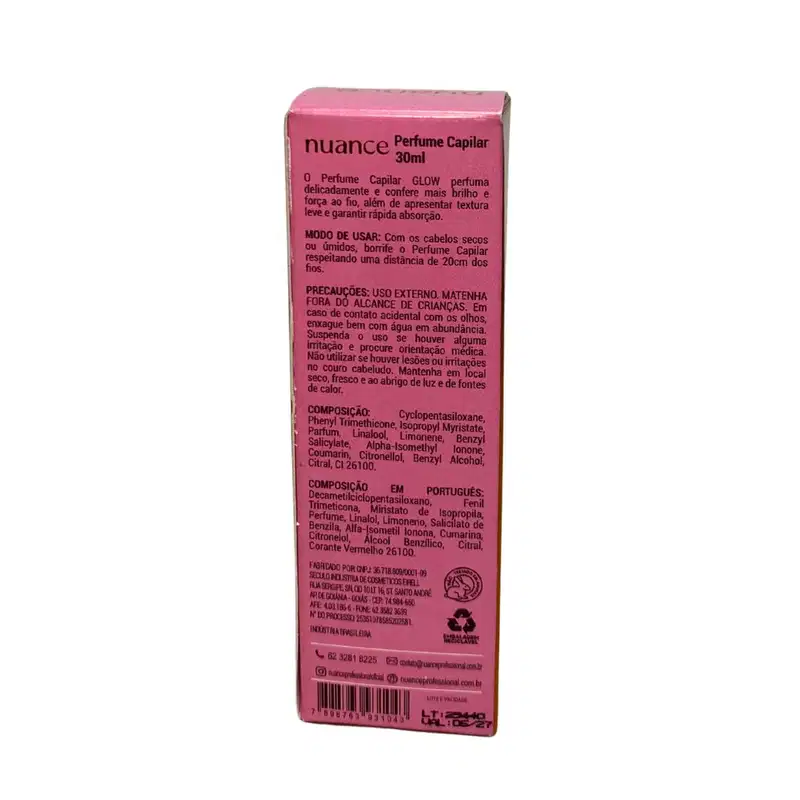 Perfume Capilar Glow Parfum 30ml - Nuance