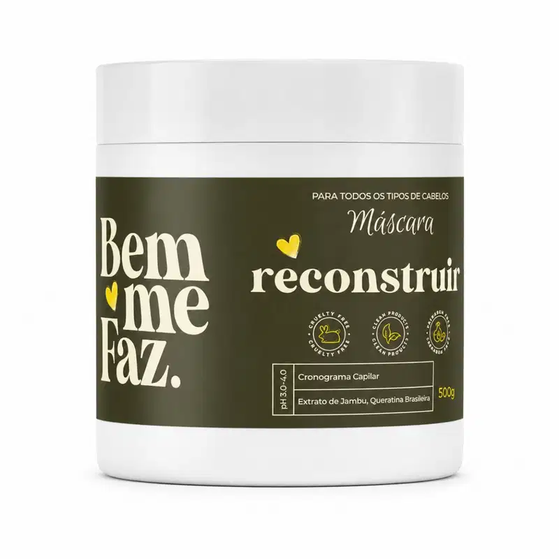 Máscara Capilar Reconstrução 500g Reconstruir Bem Me Faz