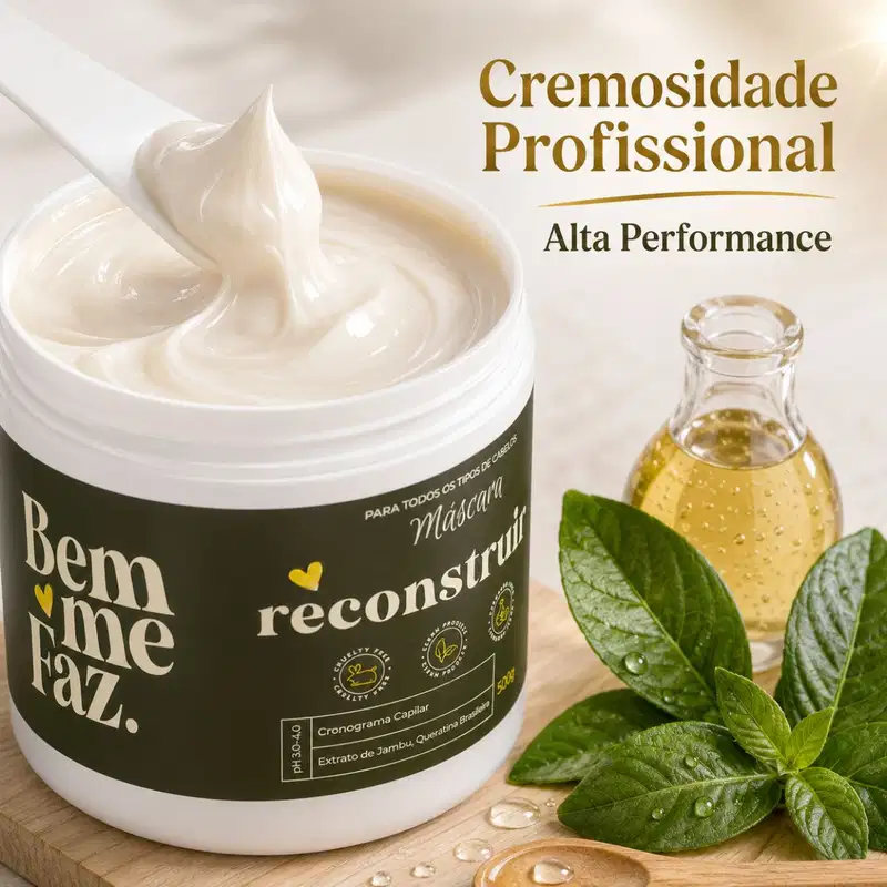 Máscara Capilar Reconstrução 500g Reconstruir Bem Me Faz