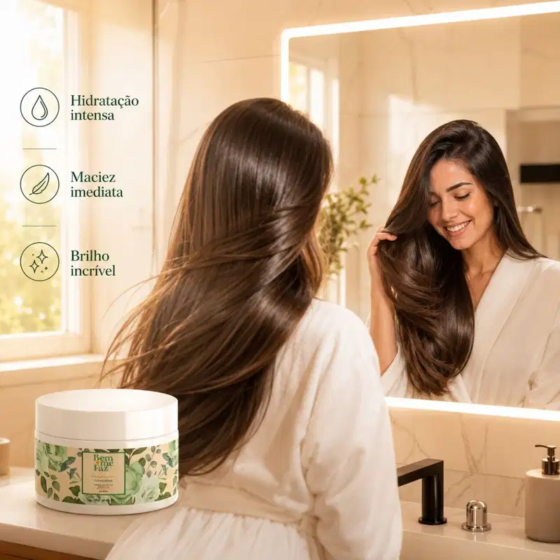 Máscara Hidratação e Nutrição 300g Conquistar Bem Me Faz