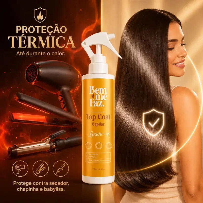 Leave-in Top Coat Capilar 300ml Bem Me Faz Óleo Patauá