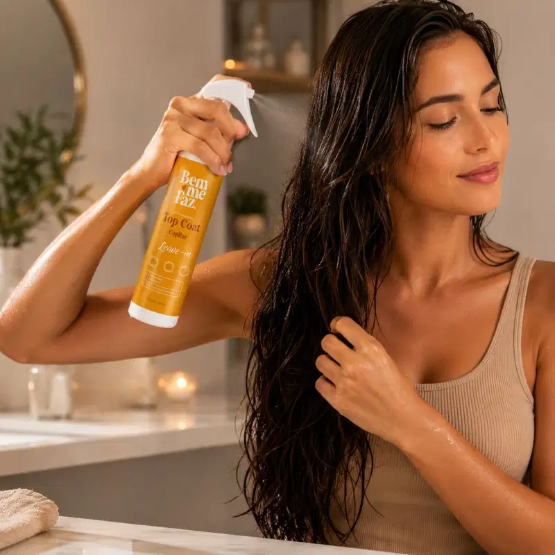 Leave-in Top Coat Capilar 300ml Bem Me Faz Óleo Patauá