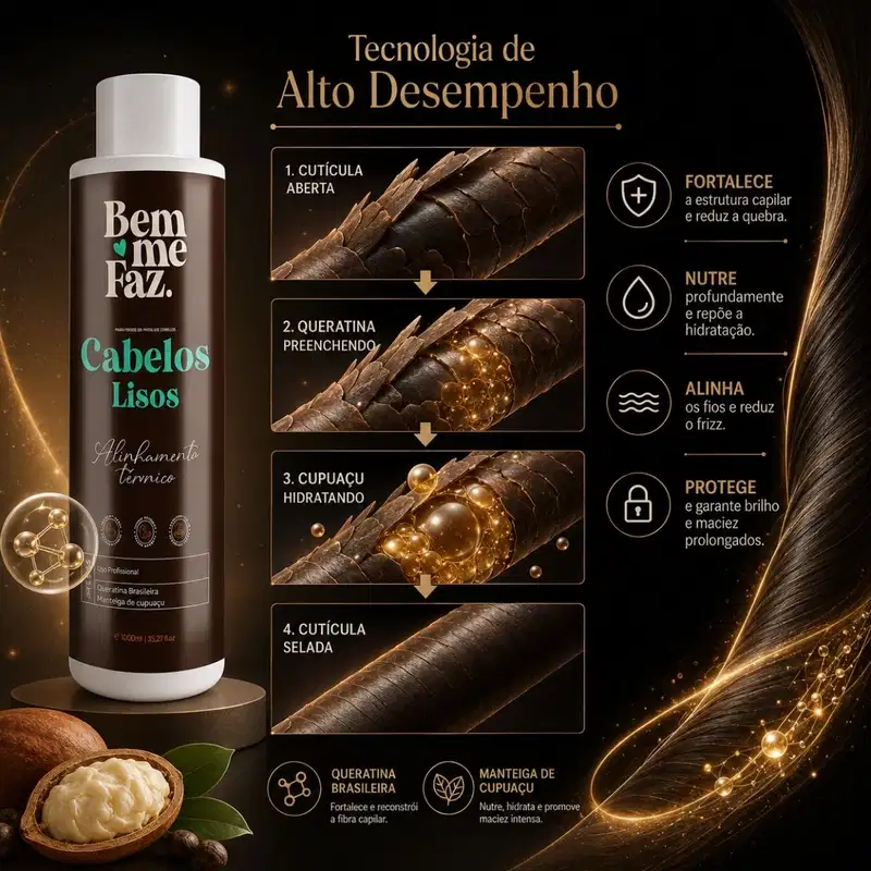 Progressiva Alisamento 1L Bem Me Faz Alinhamento Térmico