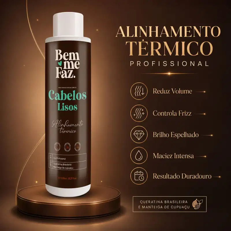 Progressiva Alisamento 1L Bem Me Faz Alinhamento Térmico