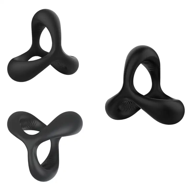 Anel Peniano Sexy Import Black Rider Triplo Preto, 1 produto.