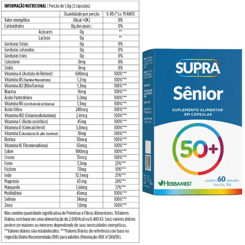 Suplemento Alimentar Sênior C60 - Herbamed