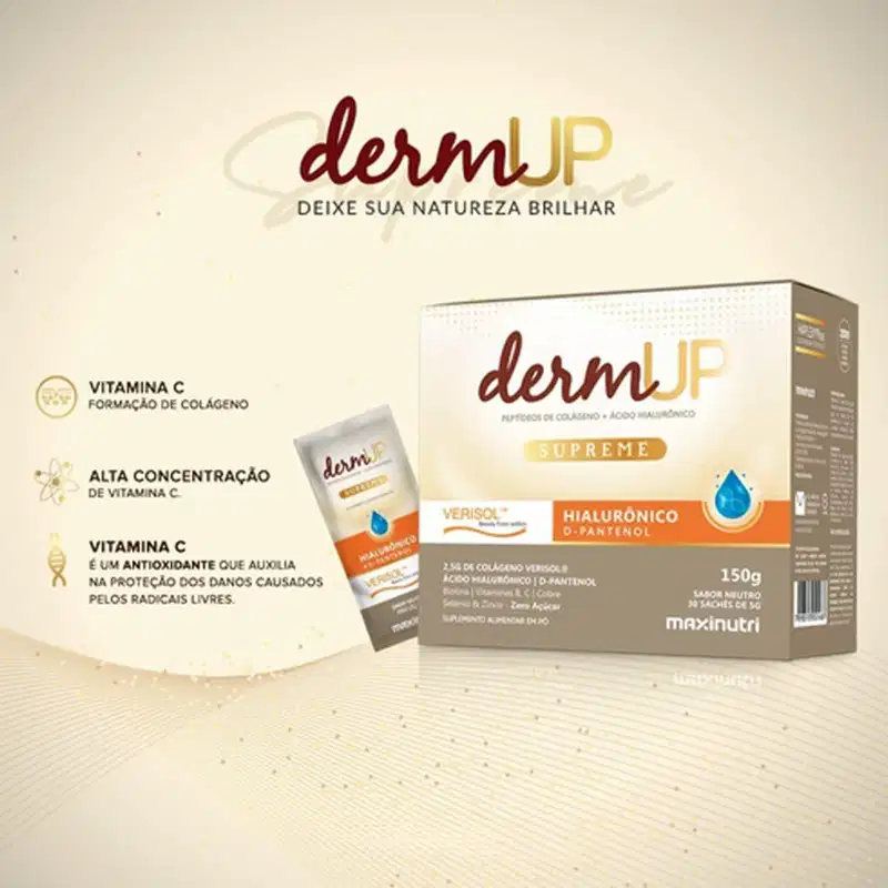 Colageno Derm Up Supreme C30 Sache Original Maxinutri