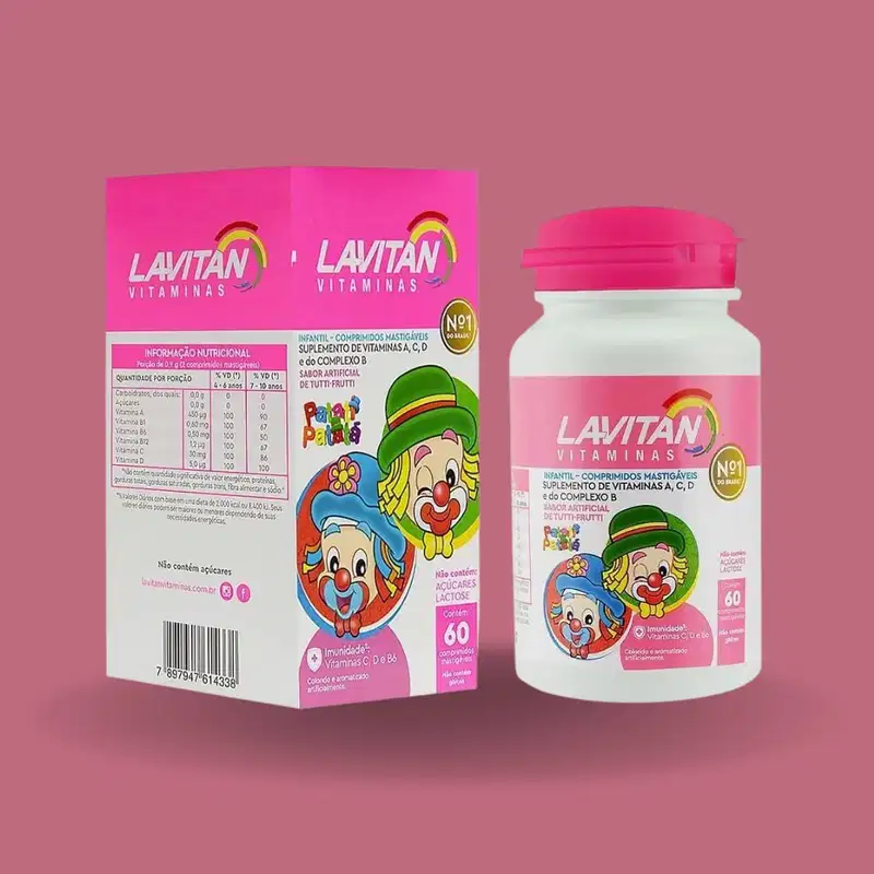 Kit Cimed Lavitan Tutti Frutti Suplemento Infantil (3 Unidades)