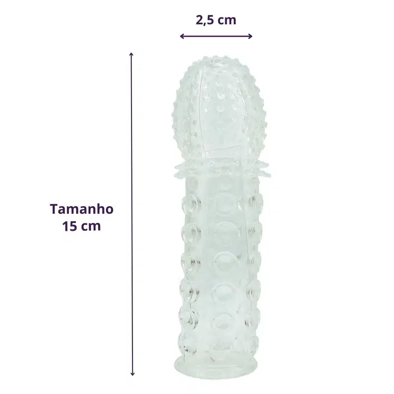 Capa Peniana Extensora com Textura Aumenta Penis 15 cm