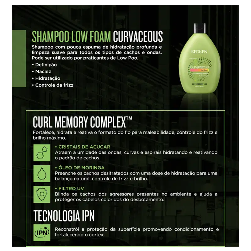 Redken Curvaceous - Shampoo sem Sulfato 300ml