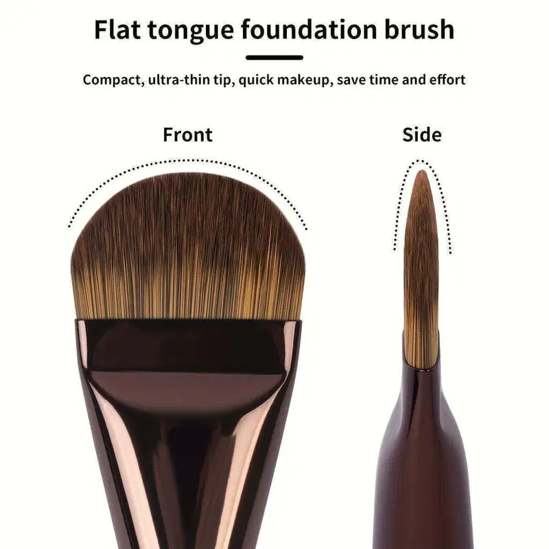 Kit 14 Pincéis Maquiagem MAANGE Base Sombra Corretivo Blush Premium - Dourado Prateado