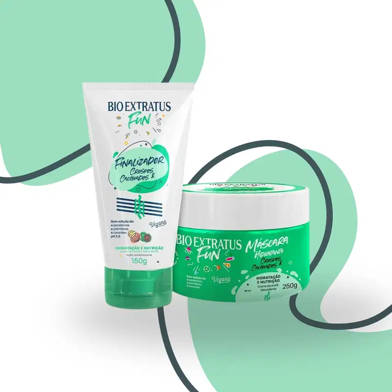 Kit Finalizador e Máscara Crespos e Cacheados- Bio Extratus