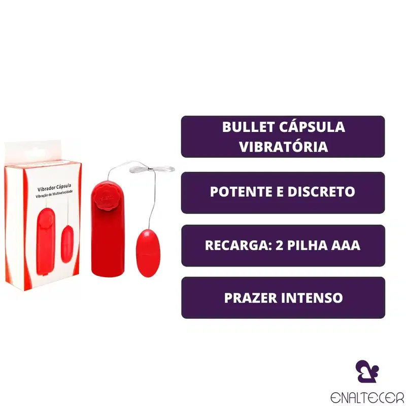 Vibrador Bullet Cápsula Estimuladora Multi Velocidades