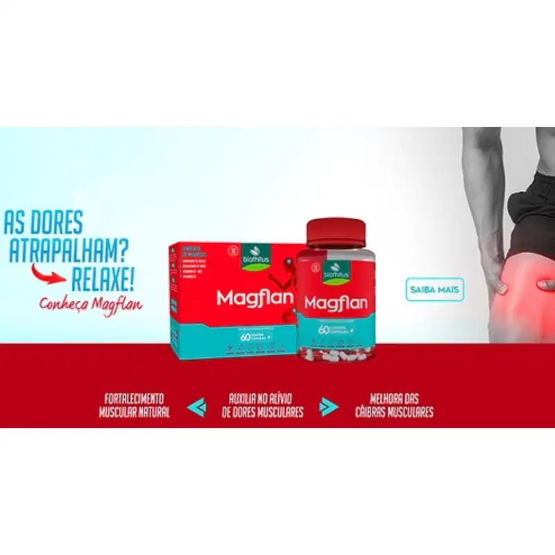 Kit Biofhitus Magflan Dimalato de Magnésio, 4 unidades.