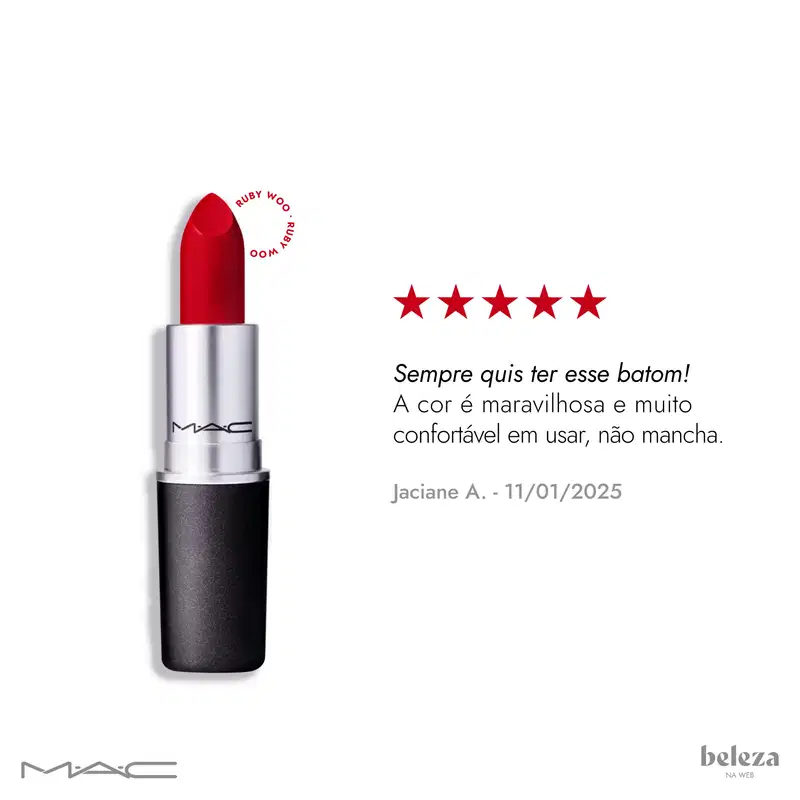 M·A·C Retro Matte Lipstick Ruby Woo - Batom 3g