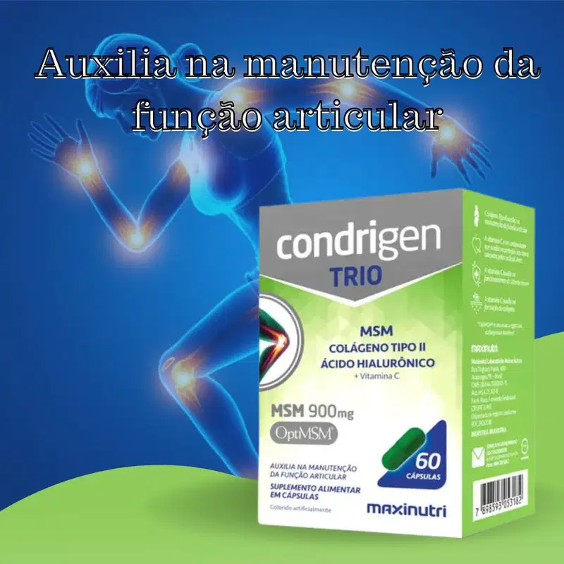 Kit C3 Suplemento Condrigen Trio MSM 900mg C60– Maxinutri