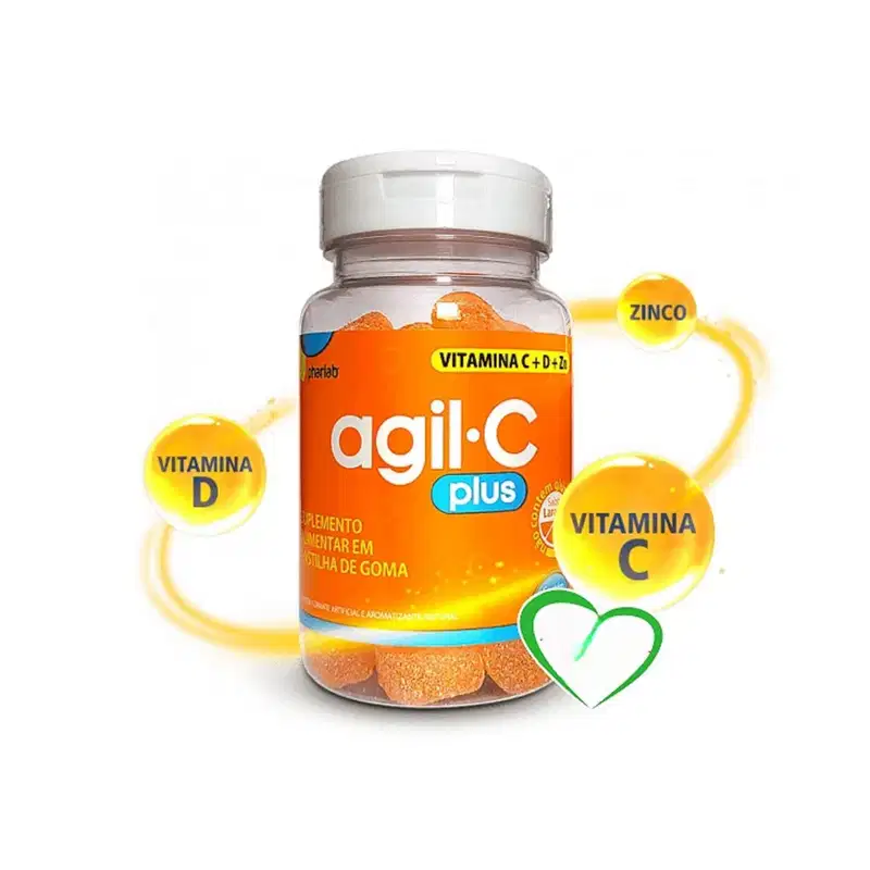 Kit Agil C Plus com 40 e Agil C Kids com 25 Gomas - Pharlab