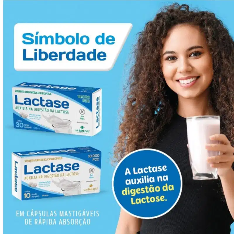 Kit La San-Day Lactase 10.000 - Suplemento Alimentar (30 Cápsulas)