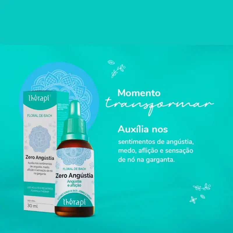 Kit Com 2 Floral Thérapi Zero Angústia 30ml - Floral Thérapi