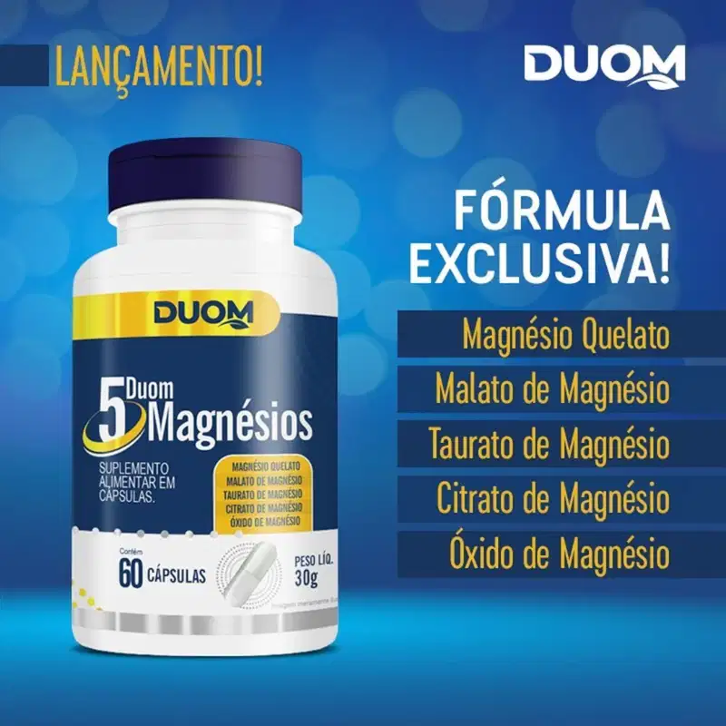 Kit C4 Suplemento Alimentar Magnésio 5 tipos C 60Caps - Duom