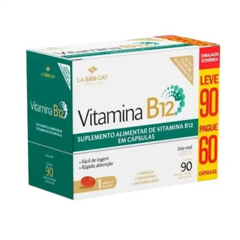 Kit C2 Vitamina B12 Cápsulas P/Metabolismo C90 - La San Day