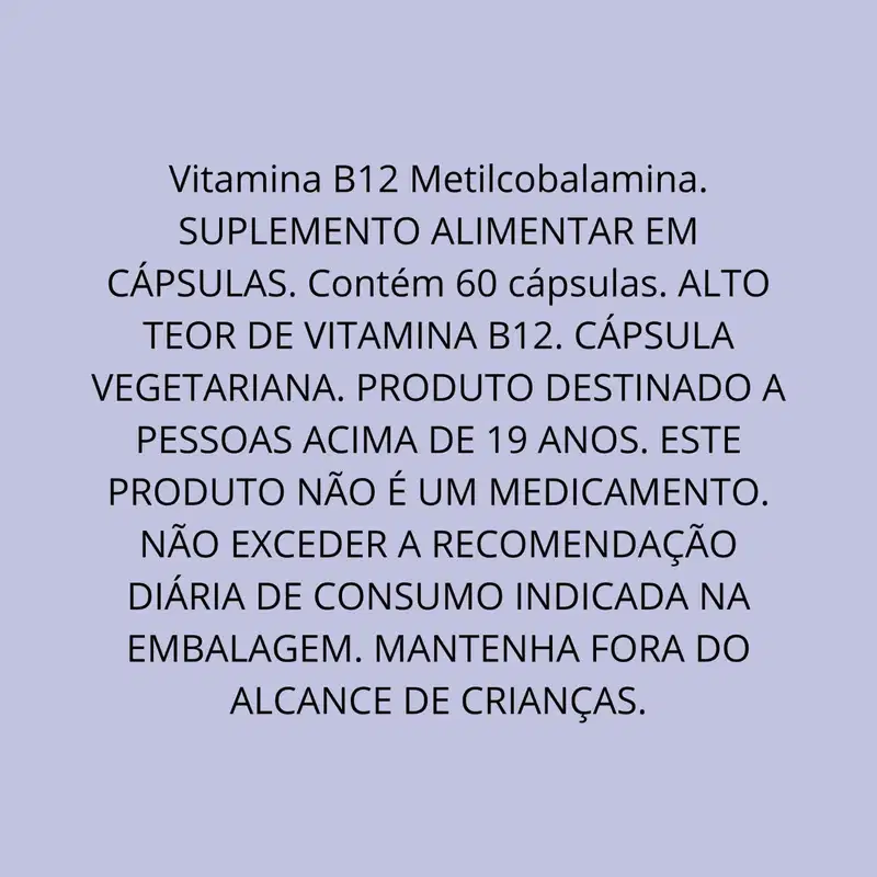 Kit C2 Vitamina B12 - Metilcobalamina C60 Duom