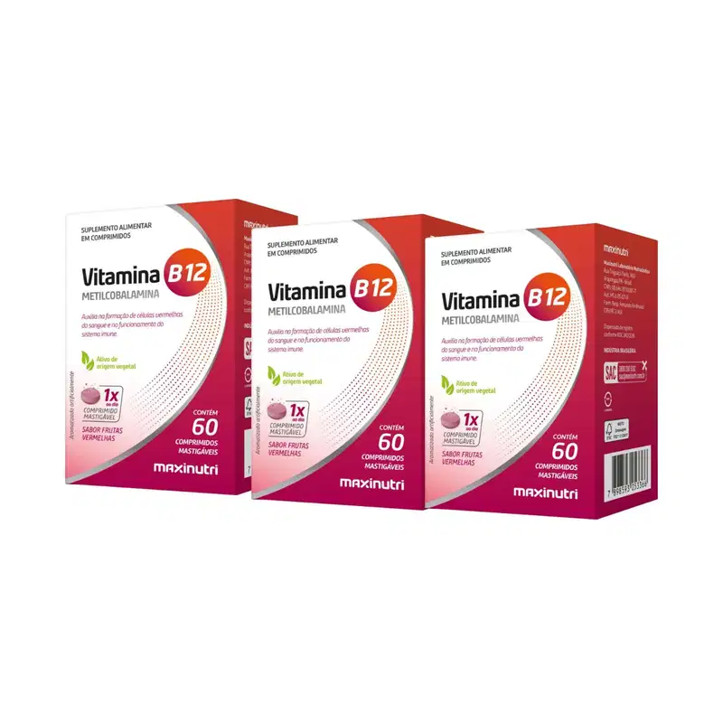 Kit C3 Vitamina B12 Metilcobalamina Para Cérebro - Maxinutri