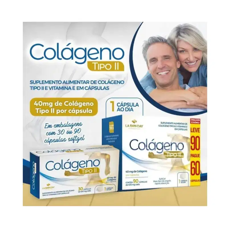 Kit C3 Suplemento Colágeno Tipo II Função Articular - La San Day