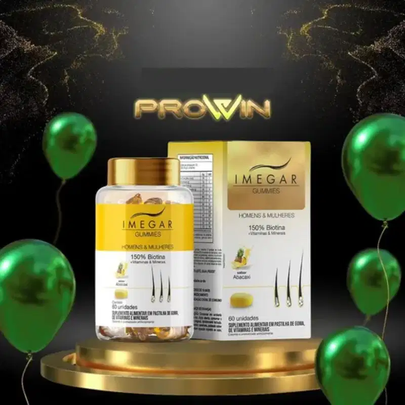Kit C2 Imegar Gummies C60 Sabor Abacaxi – Prowin Pharma