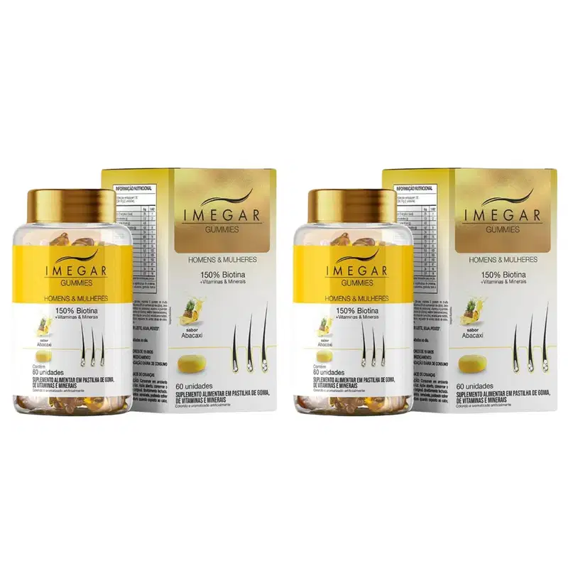 Kit C2 Imegar Gummies C60 Sabor Abacaxi – Prowin Pharma