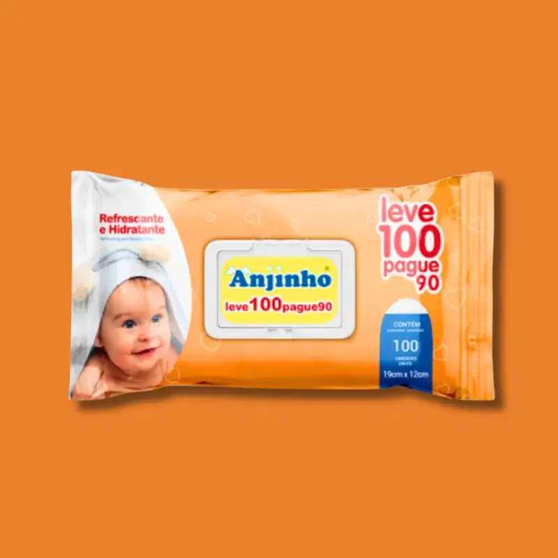 Kit C12 Lenço Umedecido Leve 100 Pague 90 - Anjinho