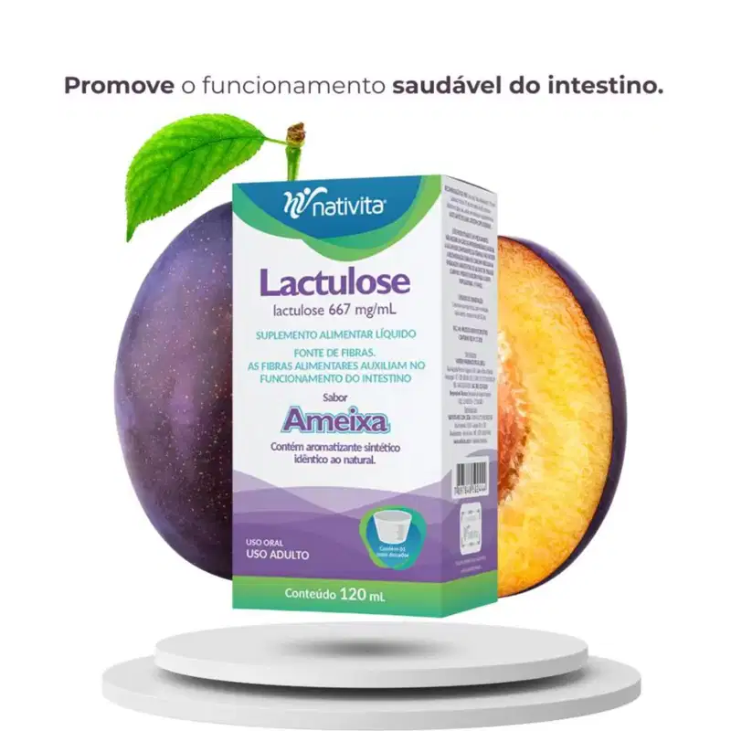 Lactulose 120ml Nativita Sabor Ameixa