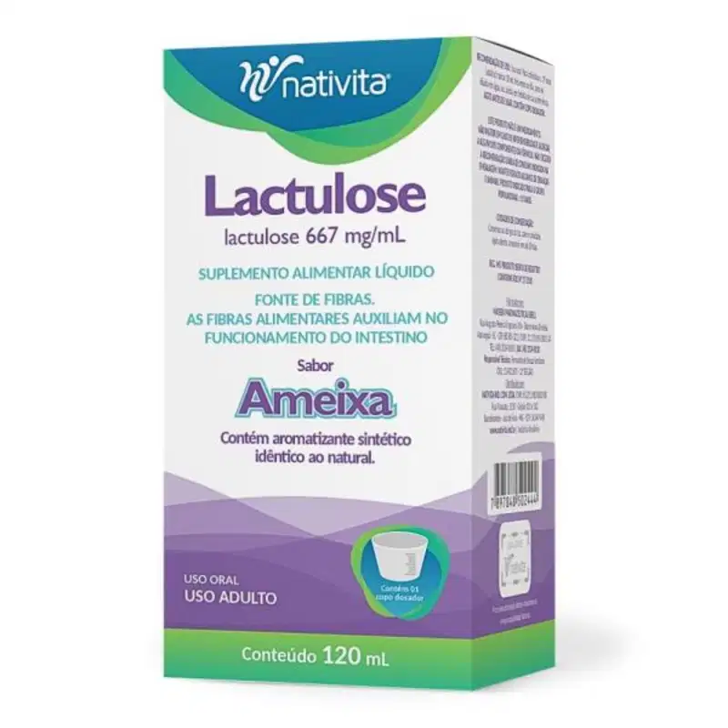 Lactulose 120ml Nativita Sabor Ameixa