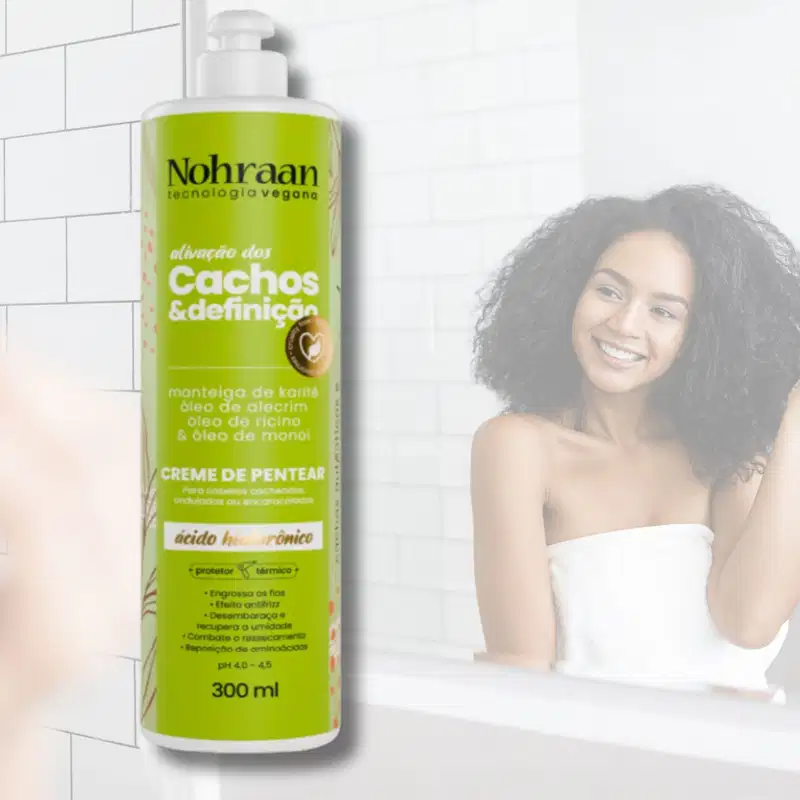 Nohraan Cr Pentear 300Ml Cachos Alecrim