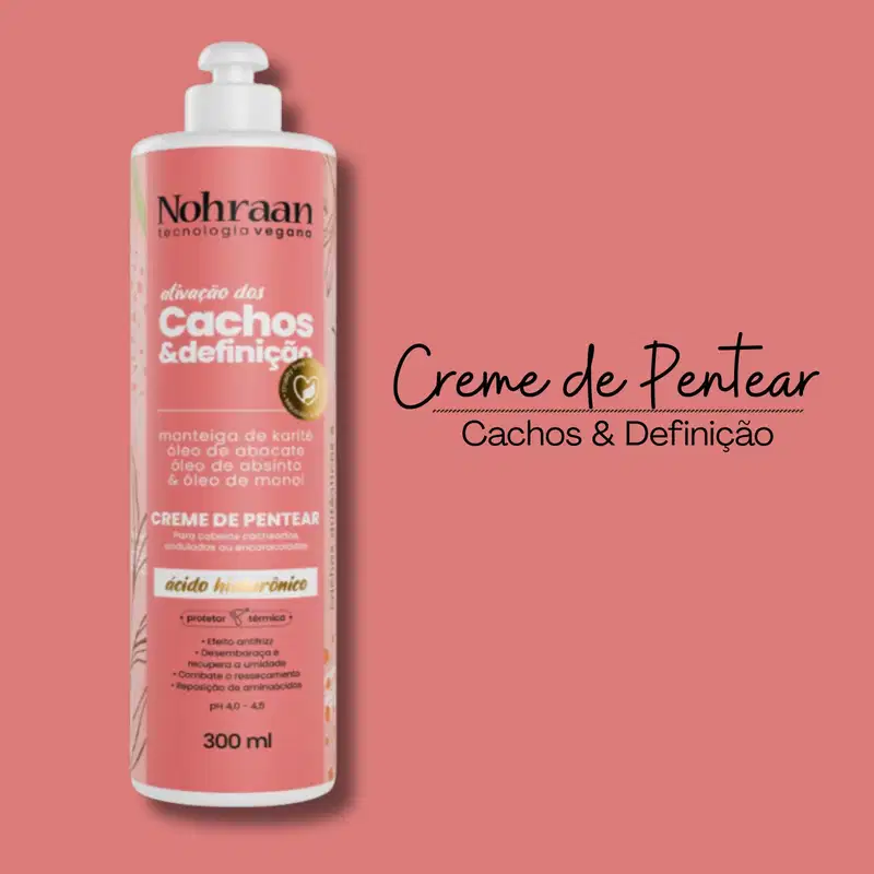 Nohraan Cr Pentear 300Ml Cachos Abacateabsinto