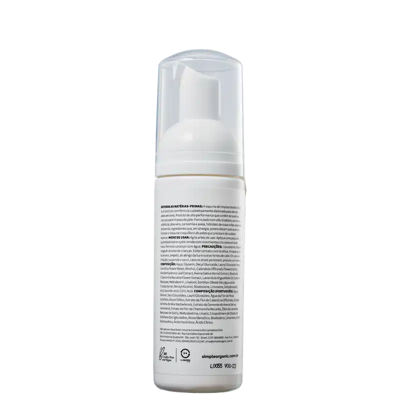 Simple Organic Sensitive Skin - Espuma de Limpeza Facial 150ml
