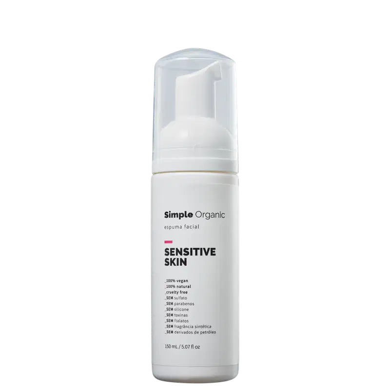 Simple Organic Sensitive Skin - Espuma de Limpeza Facial 150ml