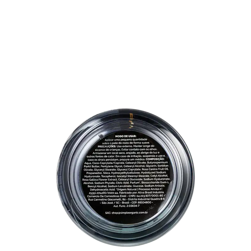 Simple Organic Ácido Hialurônico - Hidratante Facial 30ml