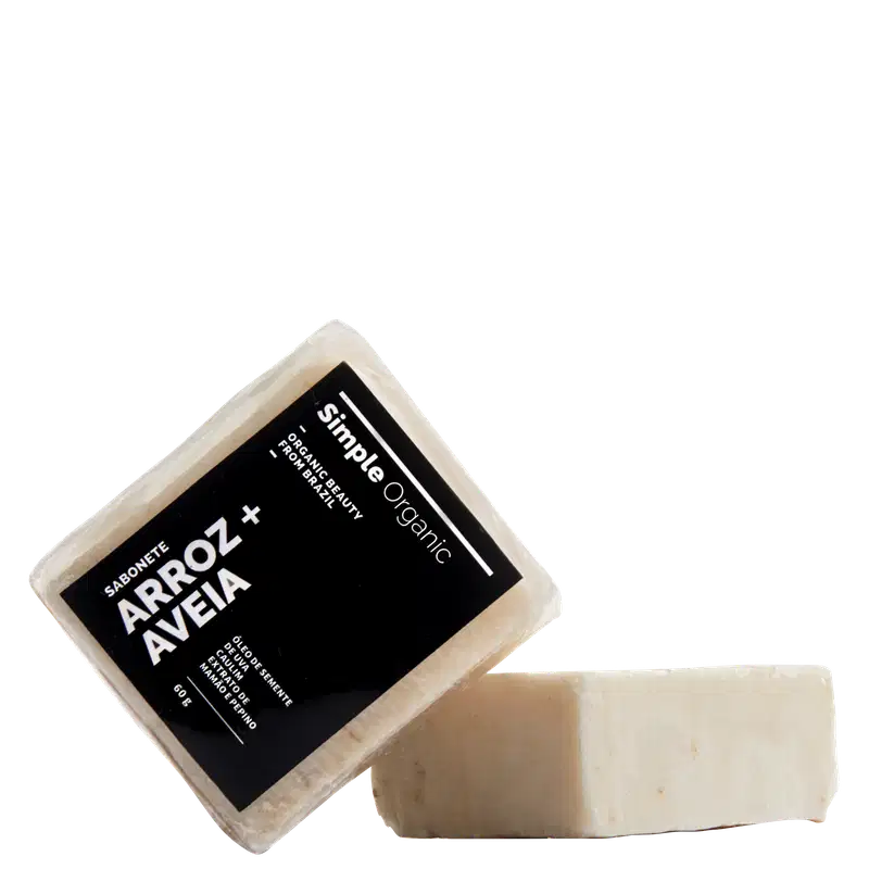 Simple Organic Arroz + Aveia - Sabonete em Barra Facial 60g