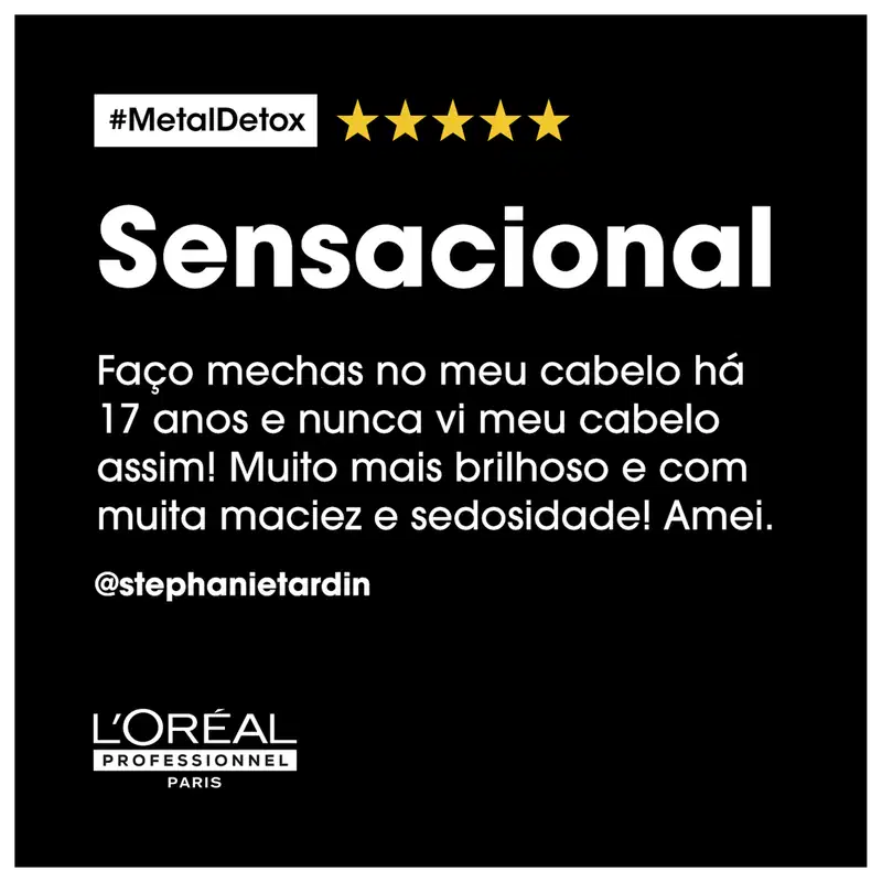Sensacional. Faço mechas no meu cabelo há 17 anos e nunca vi meu cabelo assim! Muito mais brilhoso e com muita maciez e sedosidade! Amei. @stephanietardin L'ORÉAL PROFESSIONNEL PARIS