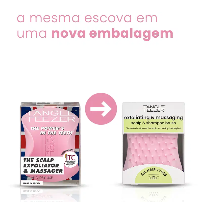 Tangle Teezer Scalp Exfoliator Pink - Escova de Cabelo