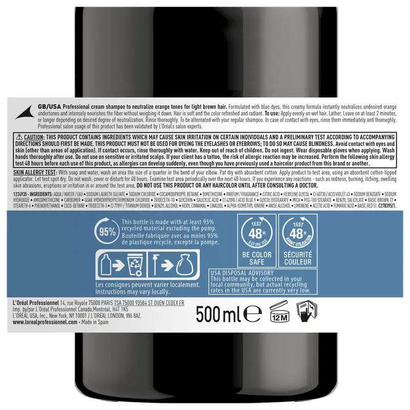 L'Oréal Professionnel Chroma Crème Blue Dyes - Shampoo 500ml