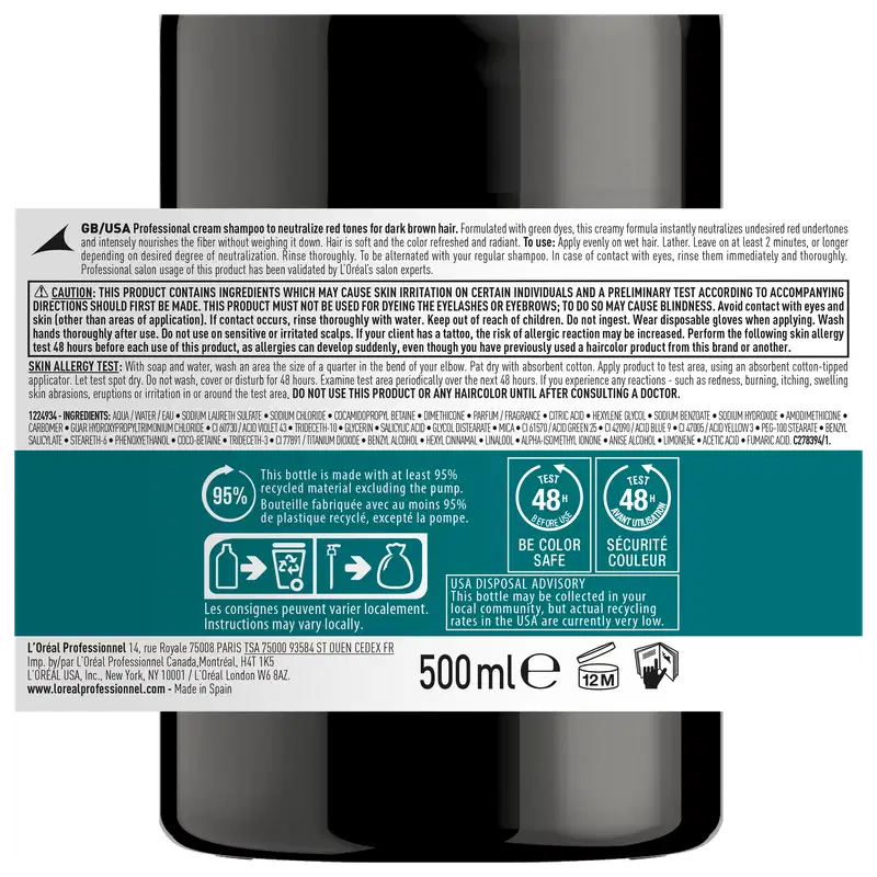 L'Oréal Professionnel Chroma Crème Green Dyes - Shampoo 500ml