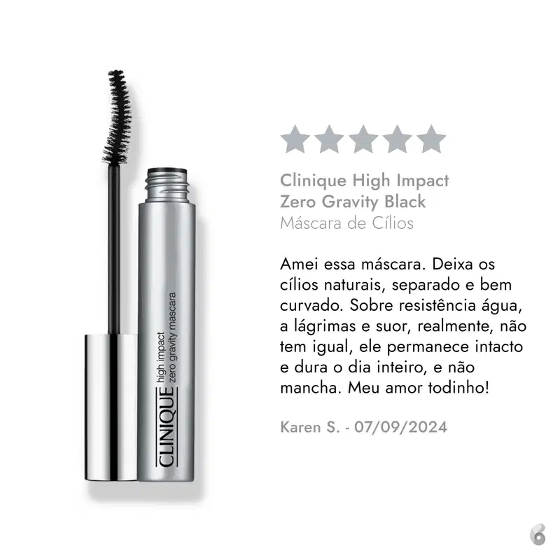 Clinique High Impact Zero Gravity Black - Máscara de Cílios 8ml