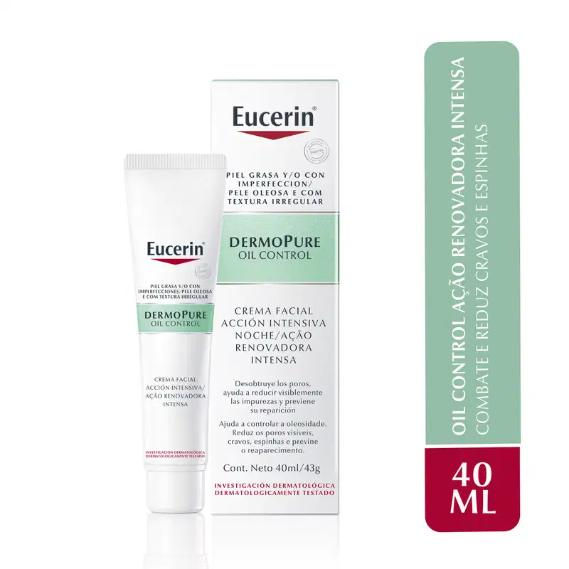 Eucerin DermoPure Oil Control Ação Renovadora Antiacne - Creme Facial 40ml