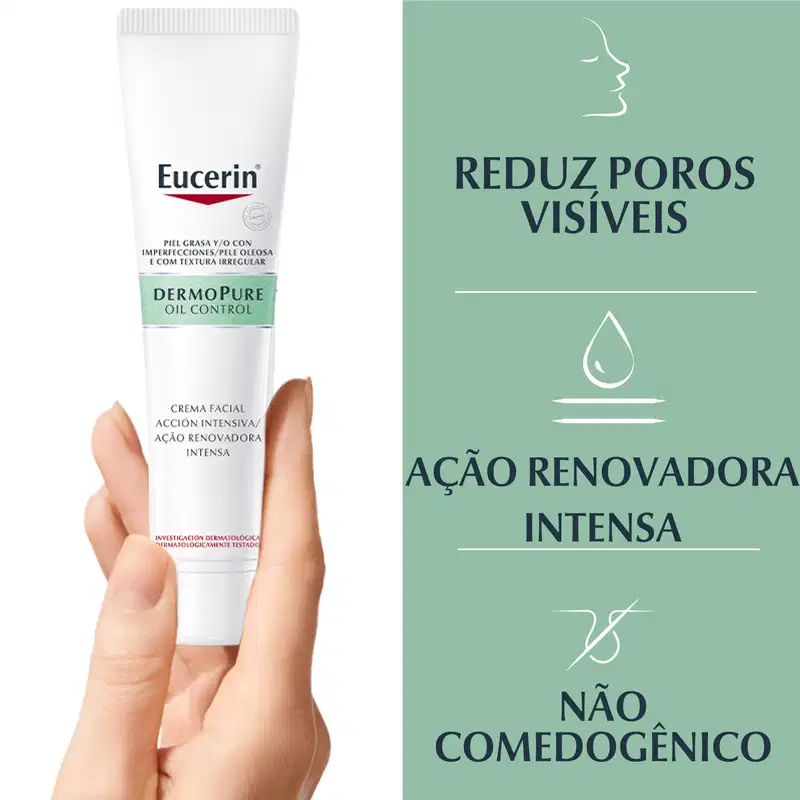 Eucerin DermoPure Oil Control Ação Renovadora Antiacne - Creme Facial 40ml