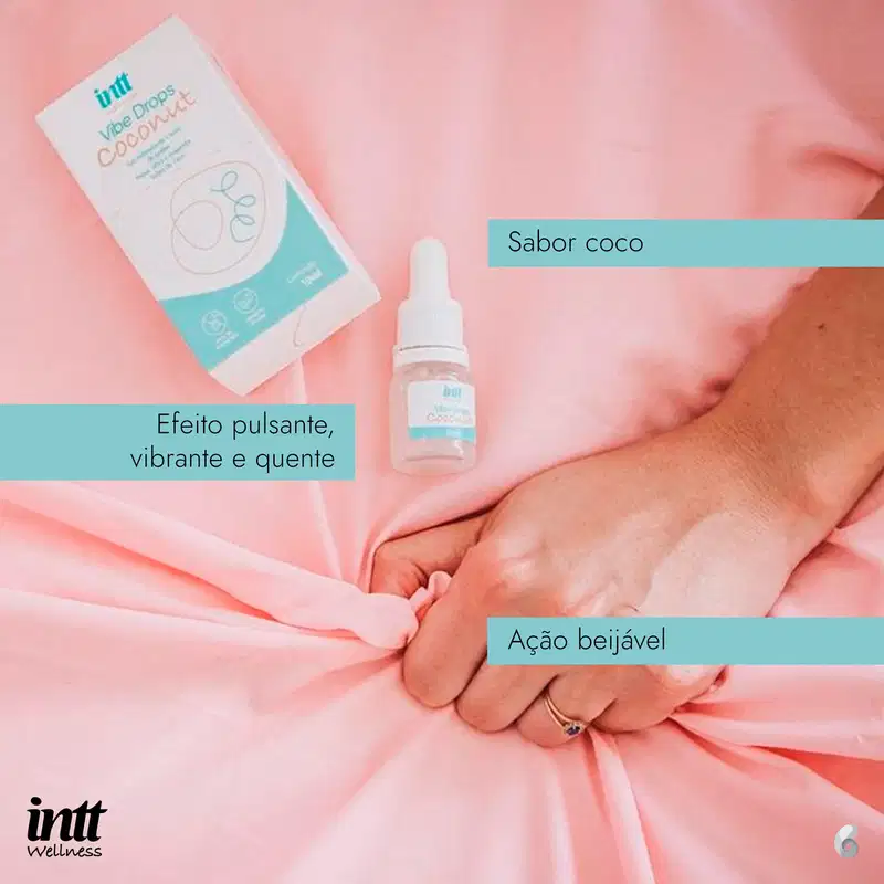 Intt Wellness Vibe Drops Coconut - Gel Corporal Estimulante 10ml